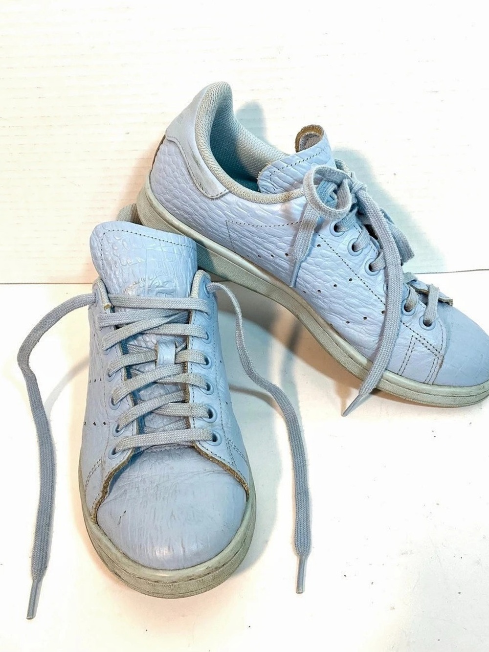 ADIDAS Stan Smith Clear Sky Blue Leather Sneakers Athletic Shoes